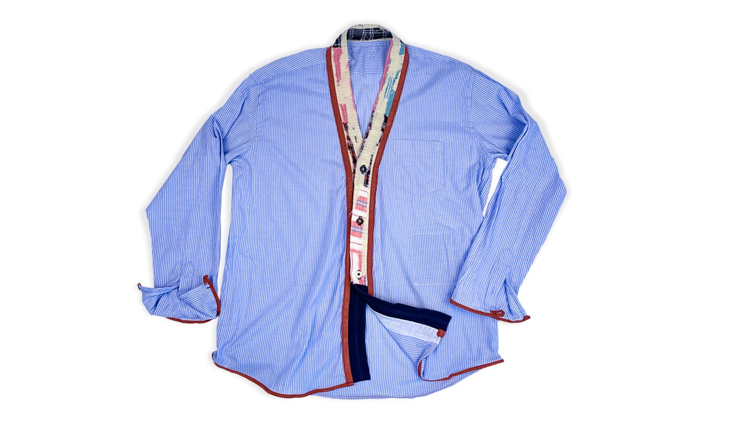 CHEMISE COL KIMONO KSD-1 À MANCHES LONGUES
