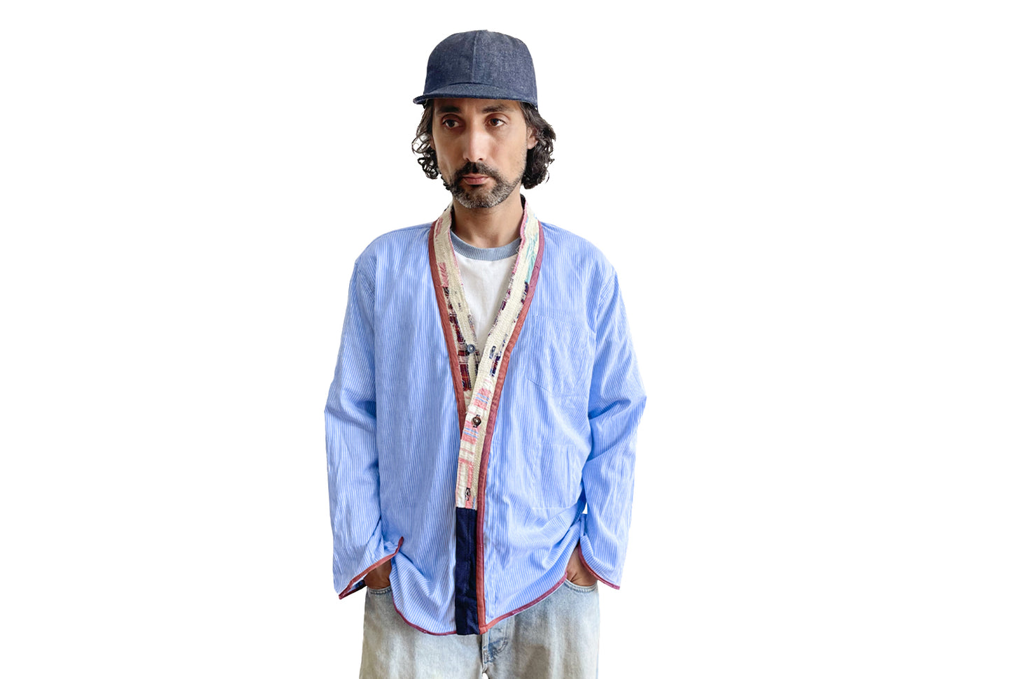 CHEMISE COL KIMONO KSD-1 À MANCHES LONGUES