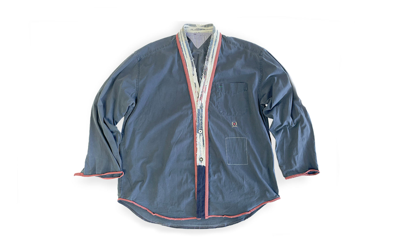CHEMISE COL KIMONO KSD-1 À MANCHES LONGUES