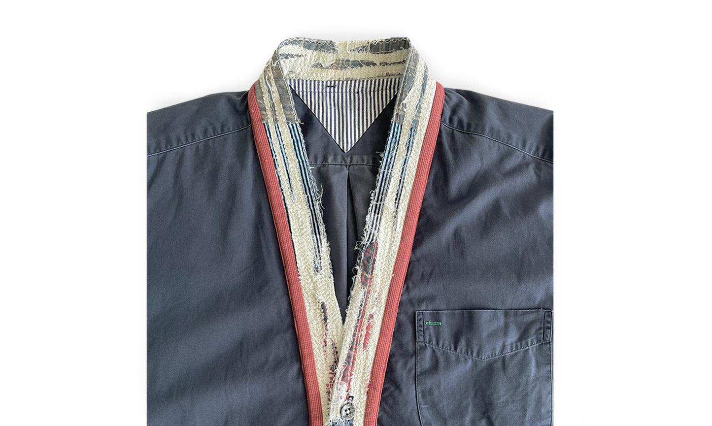 CHEMISE COL KIMONO KSD-1 À MANCHES LONGUES