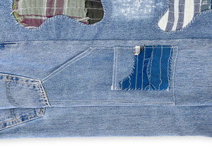 Boro Repaired Denim Pants - Blue StoneWash