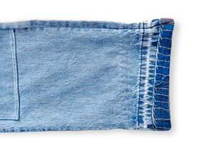 Boro Repaired Denim Pants - Blue StoneWash