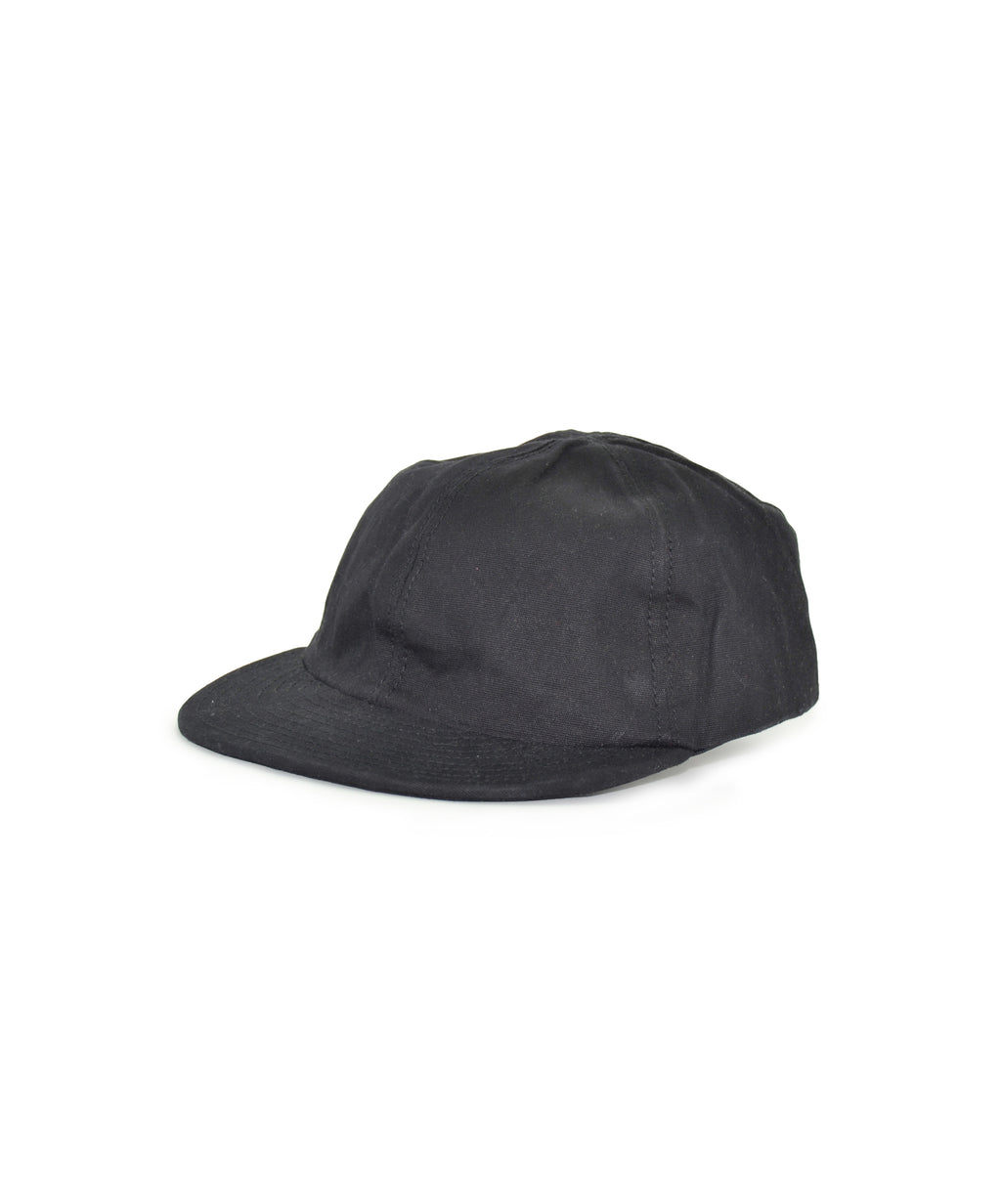 Casquette Baseball Canvas Coton Ciré - Black