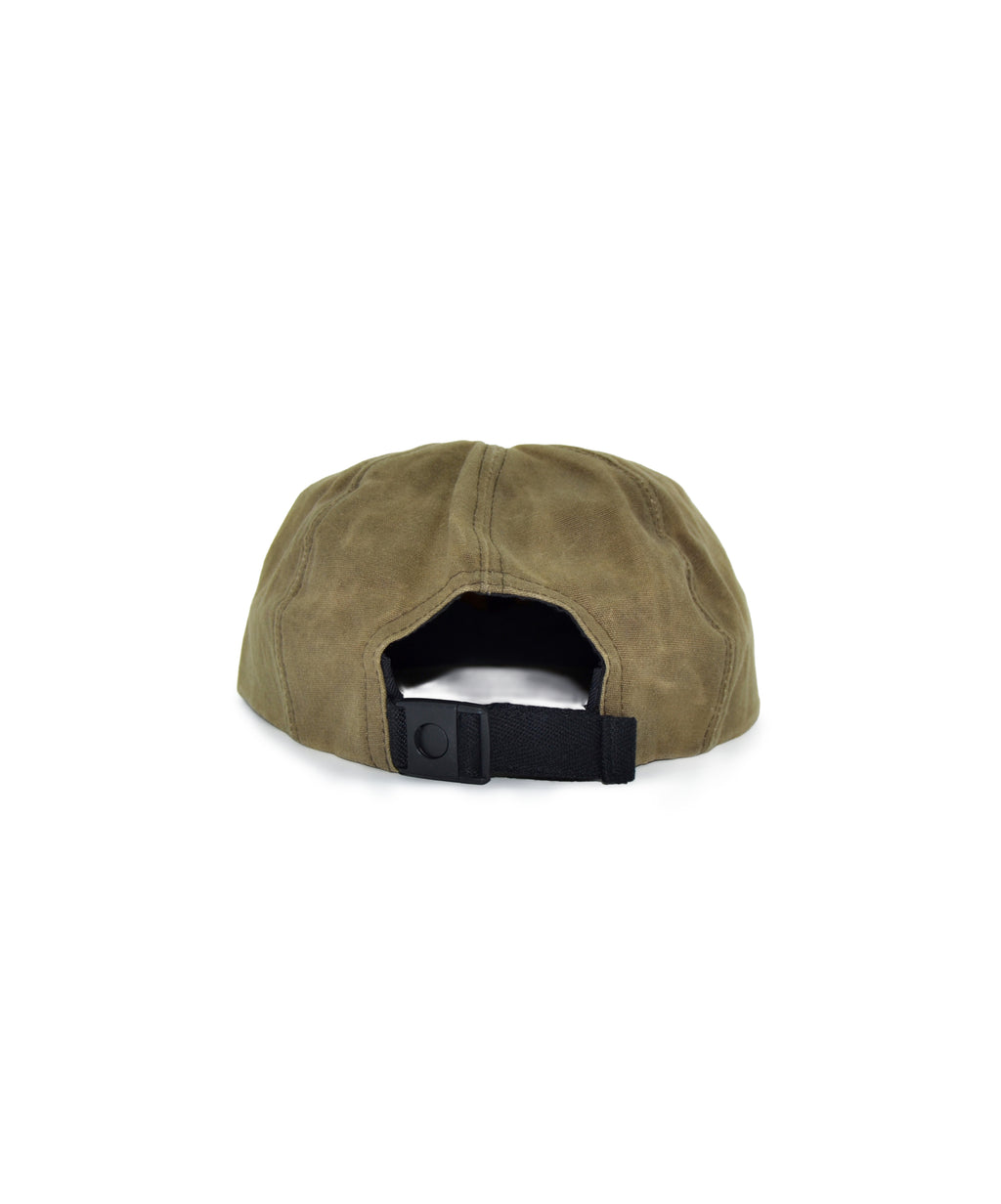 Waxed Cotton Canvas Baseball Cap - Dark Army