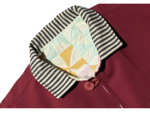 Reversible Buttoned Work Jacket - Red - XL