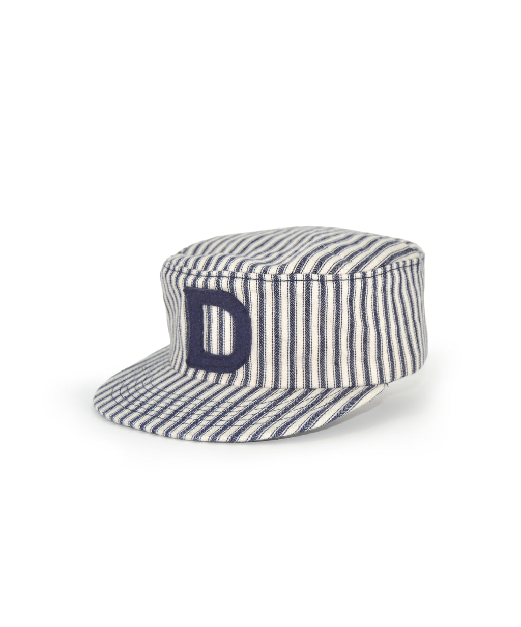 Casquette PILLBOX - Coton Rayé Hickory