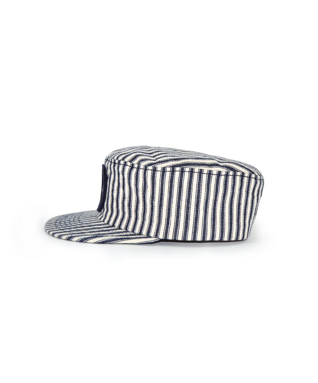 Casquette PILLBOX - Coton Rayé Hickory