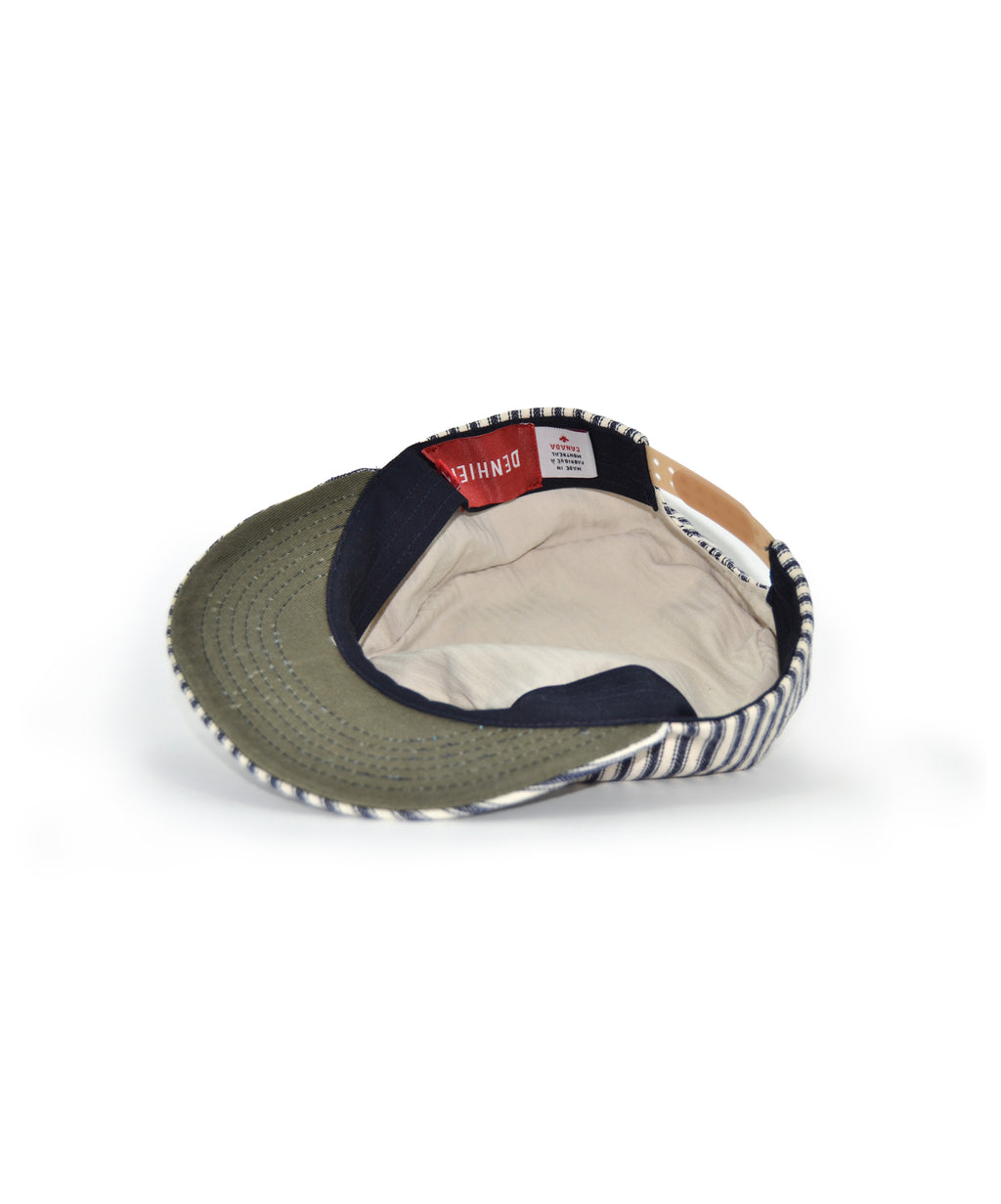 Casquette PILLBOX - Coton Rayé Hickory