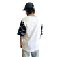 T-SHIRT À POCHE H-1 BLANC À RAYURES