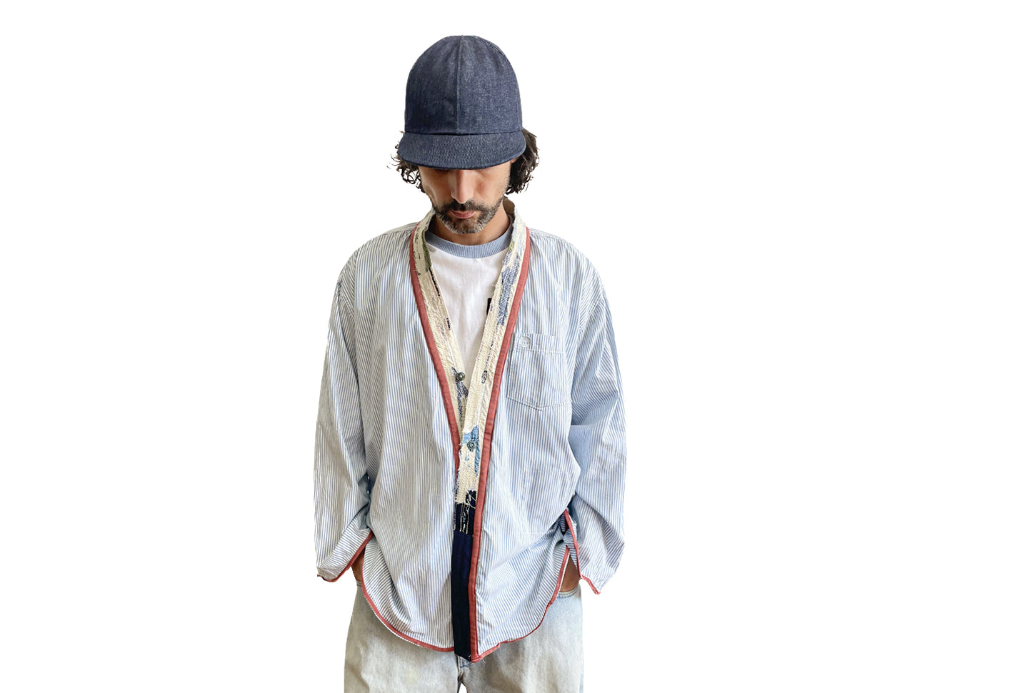 CHEMISE COL KIMONO KSD-1 À MANCHES LONGUES